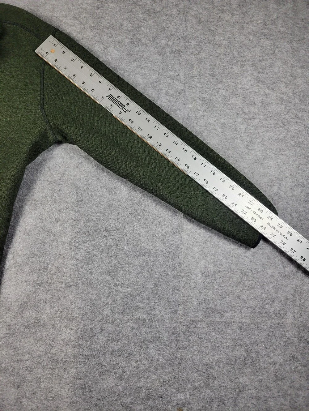 Eddie Bauer Knit Fleece Green Outdoor Quarter Zip Sweater w/ Pocket Men Size Med